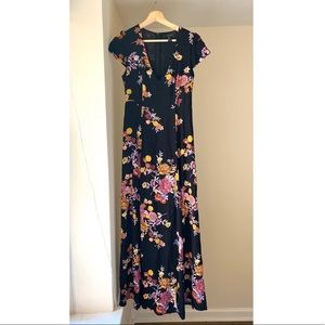 Forever 21 Floral Maxi Dress with Romper